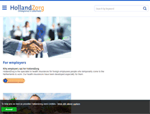 Tablet Screenshot of hollandzorg.com